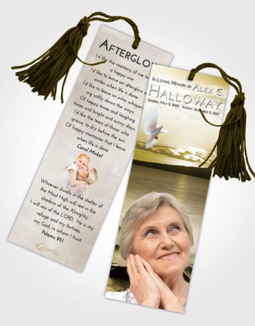 Funeral Bookmark Template Harmony Lake Front