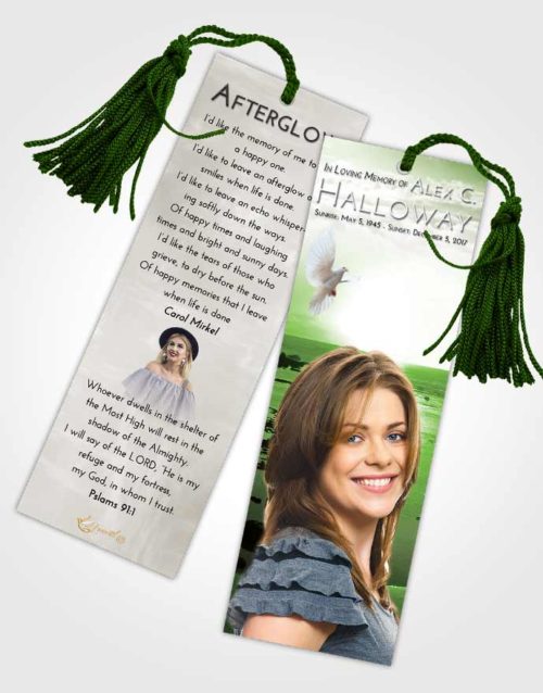 Funeral Bookmark Template Loving Early Rise