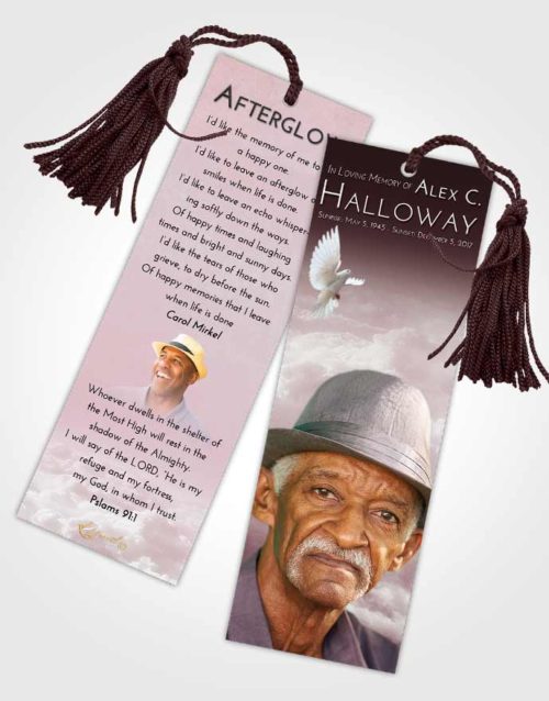 Funeral Bookmark Template Morning Return to the Clouds