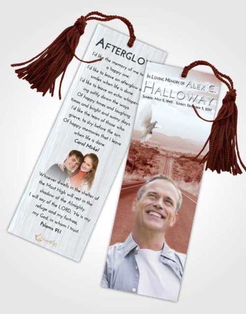 Funeral Bookmark Template Ruby Love Highway Cruise