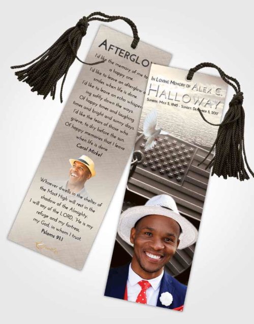 Funeral Bookmark Template Tranquil American Memory