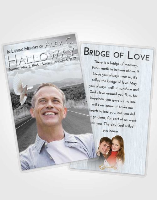 Funeral Prayer Card Template Freedom Highway Cruise