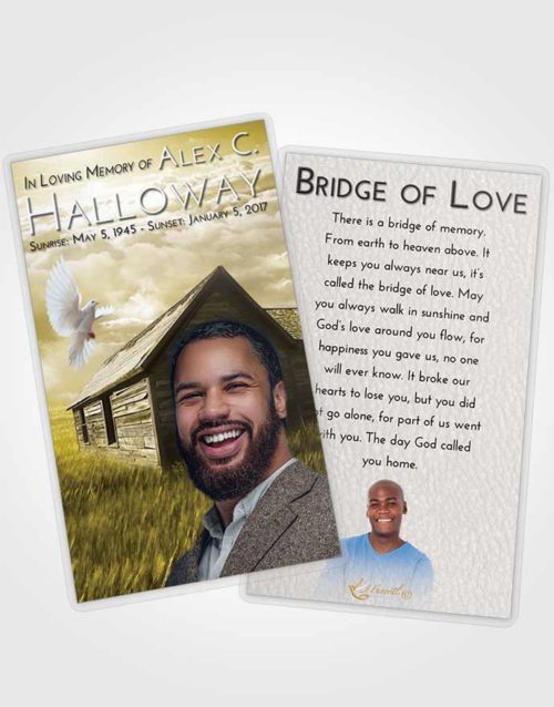 Funeral Prayer Card Template Harmony Farming Life