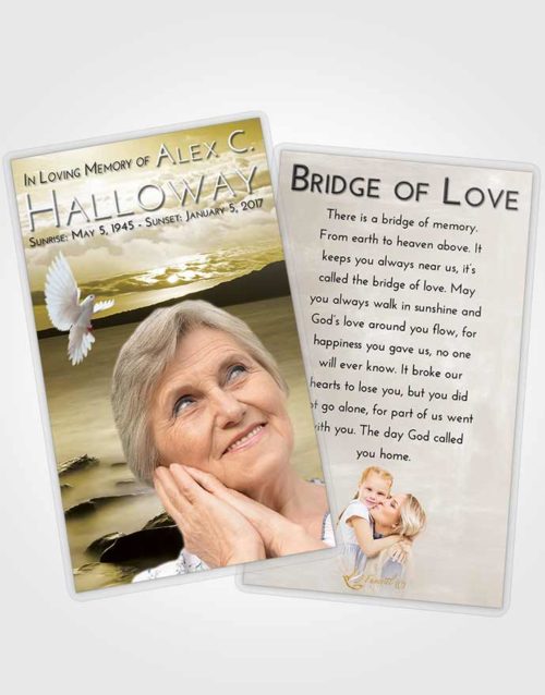 Funeral Prayer Card Template Harmony Lake Front