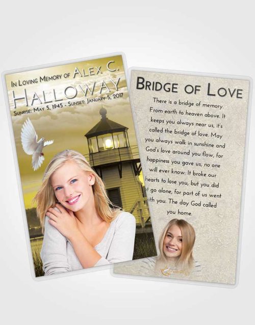 Funeral Prayer Card Template Harmony Lighthouse Surprise
