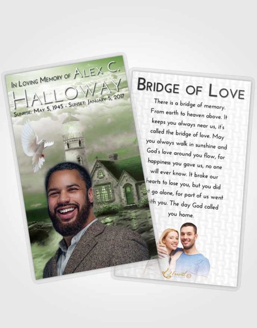 Funeral Prayer Card Template Loving Lighthouse Lookout
