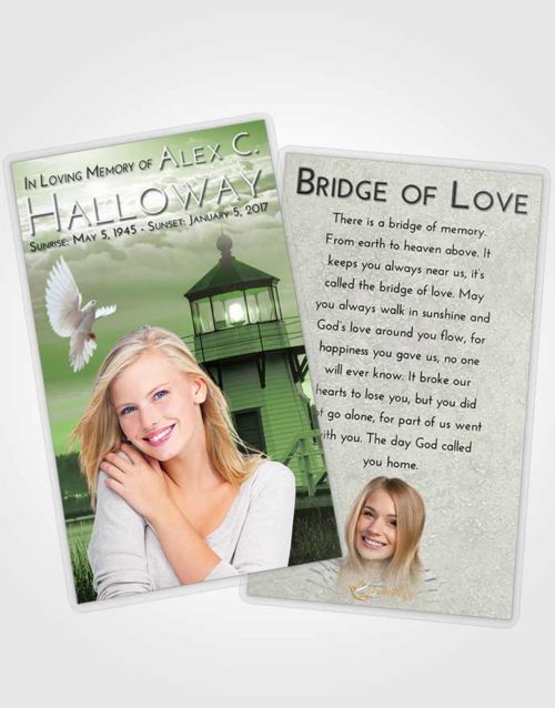 Funeral Prayer Card Template Loving Lighthouse Surprise