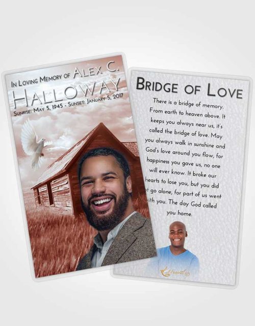 Funeral Prayer Card Template Ruby Love Farming Life