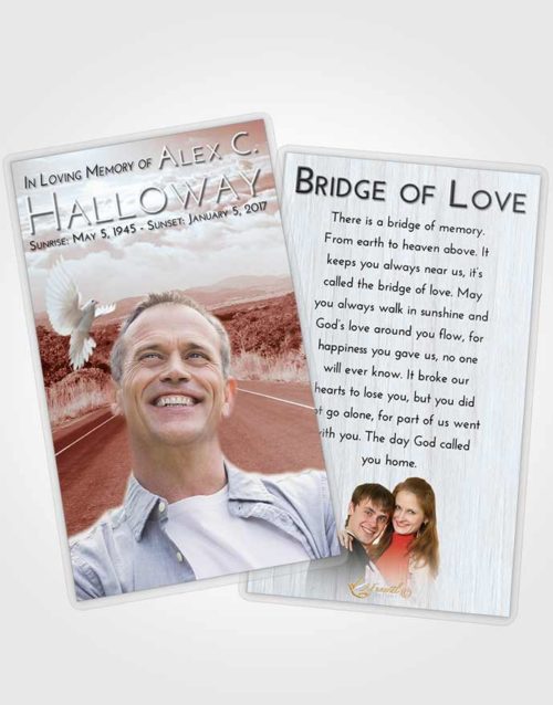 Funeral Prayer Card Template Ruby Love Highway Cruise