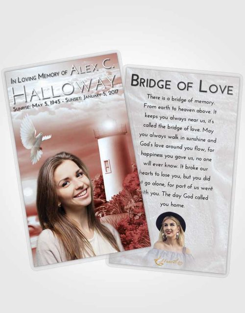 Funeral Prayer Card Template Ruby Love Lighthouse Mystery