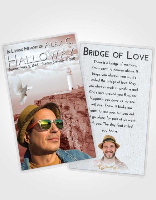 Funeral Prayer Card Template Ruby Love Lighthouse Point