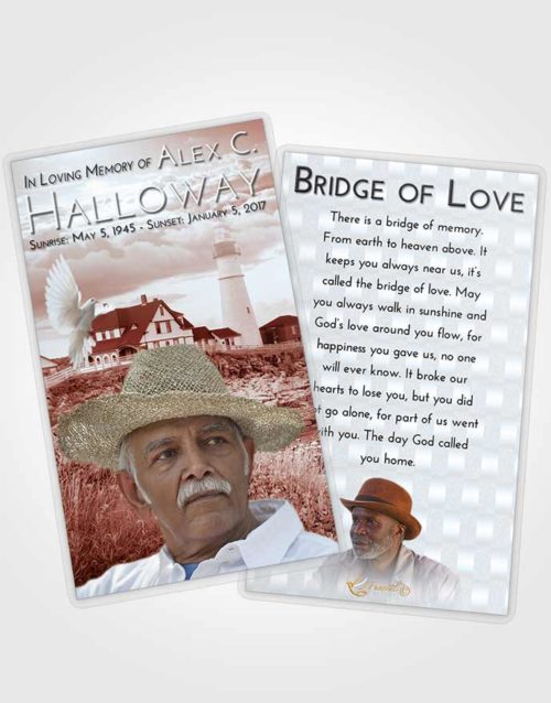 Funeral Prayer Card Template Ruby Love Lighthouse Secret