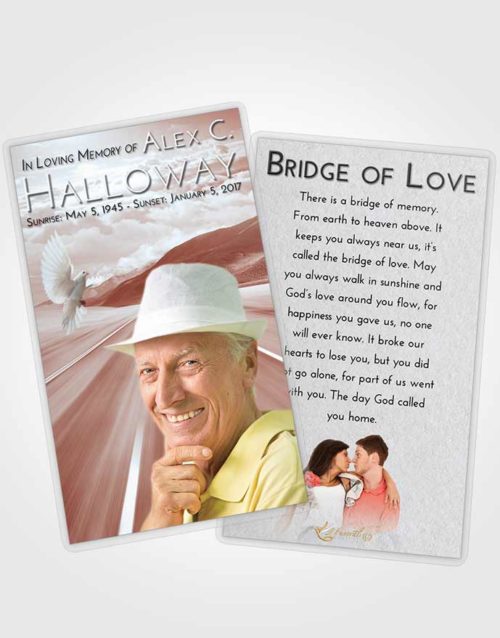 Funeral Prayer Card Template Ruby Love Morning Highway