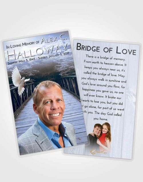Funeral Prayer Card Template Splendid Nature Bridge Walk