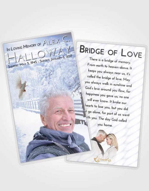 Funeral Prayer Card Template Splendid Snow Walk