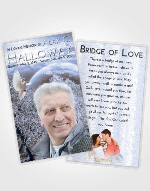 Funeral Prayer Card Template Splendid Snowy Love