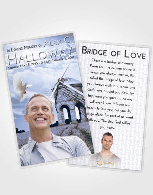 Funeral Prayer Card Template Splendid Windmill of Honor