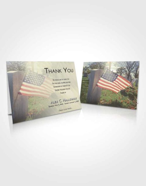 Funeral Thank You Card Template At Dusk American Smile