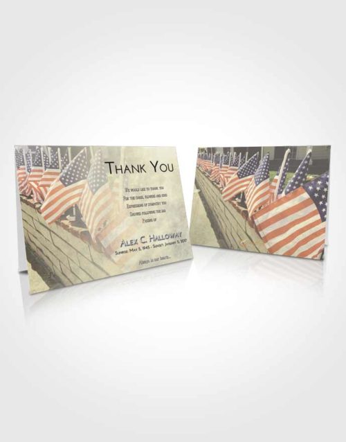 Funeral Thank You Card Template At Dusk American Victory