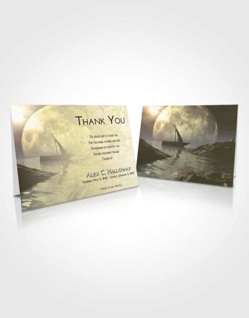 Funeral Thank You Card Template At Dusk Calm Waters