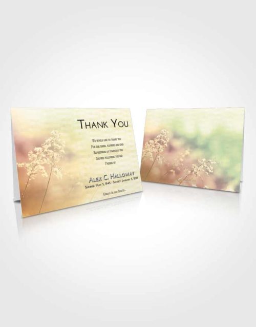Funeral Thank You Card Template At Dusk Colorful Spring