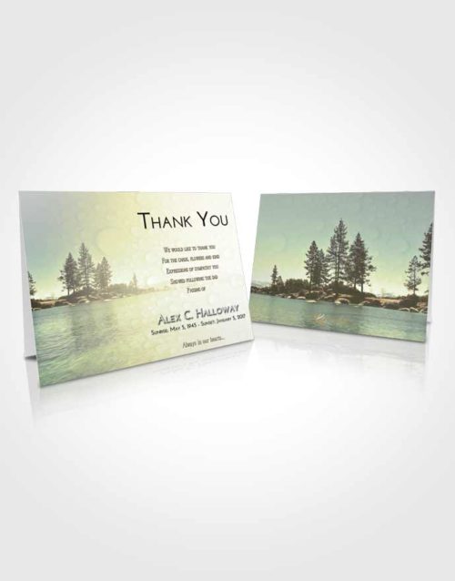Funeral Thank You Card Template At Dusk Coral Waters