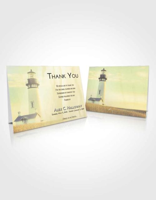 Funeral Thank You Card Template At Dusk Lighthouse Clarity