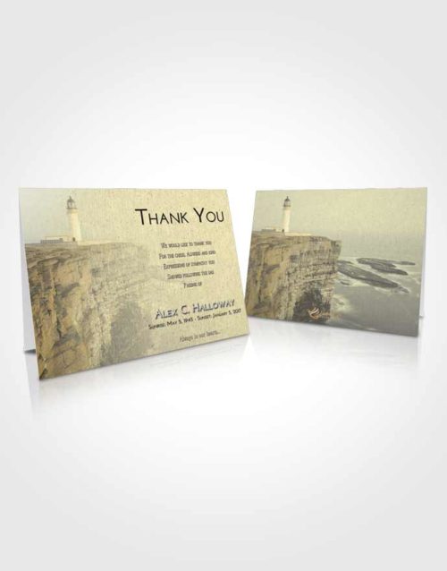 Funeral Thank You Card Template At Dusk Lighthouse Point