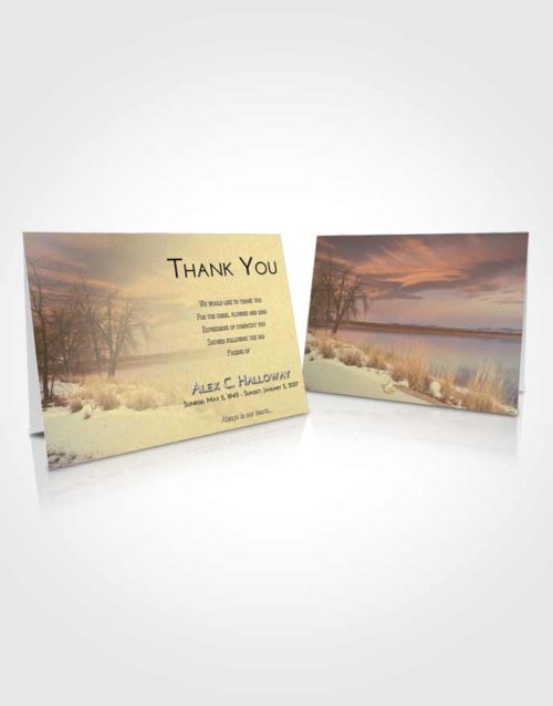 Funeral Thank You Card Template At Dusk Lovely Lake