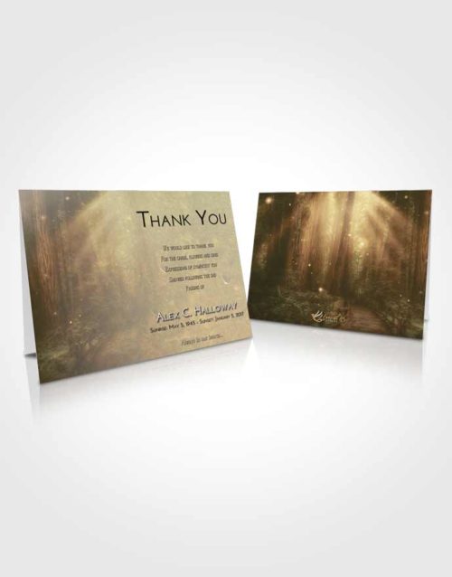 Funeral Thank You Card Template At Dusk Magical Forest