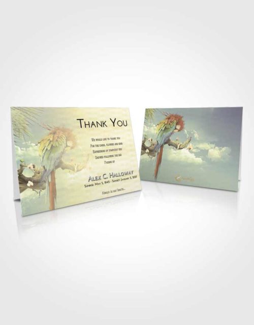 Funeral Thank You Card Template At Dusk Magical Parrot