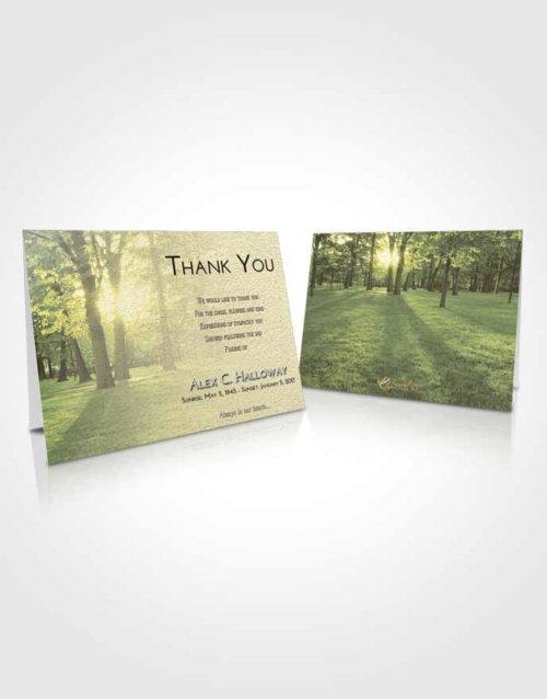 Funeral Thank You Card Template At Dusk National Park