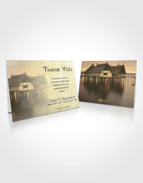 Funeral Thank You Card Template At Dusk Ocean Living