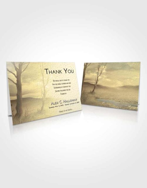 Funeral Thank You Card Template At Dusk Peaceful Fall