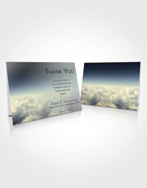 Funeral Thank You Card Template At Dusk Return to the Clouds