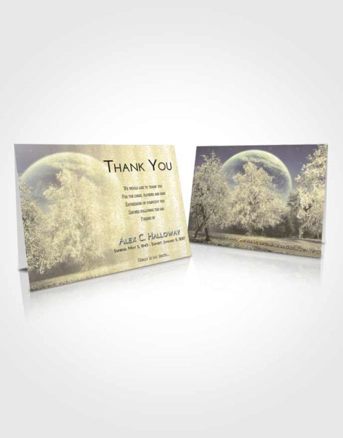 Funeral Thank You Card Template At Dusk Snowy Love