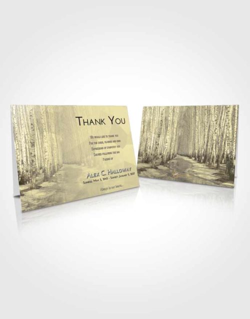 Funeral Thank You Card Template At Dusk Snowy Stream