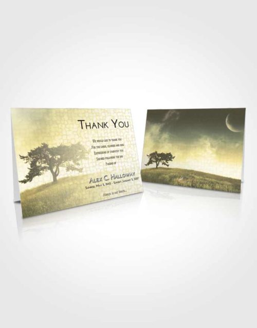 Funeral Thank You Card Template At Dusk Solumn Tree