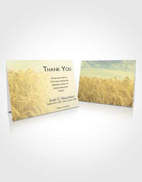 Funeral Thank You Card Template At Dusk Summer Wheat