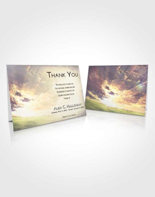 Funeral Thank You Card Template At Dusk Sunset Mystery