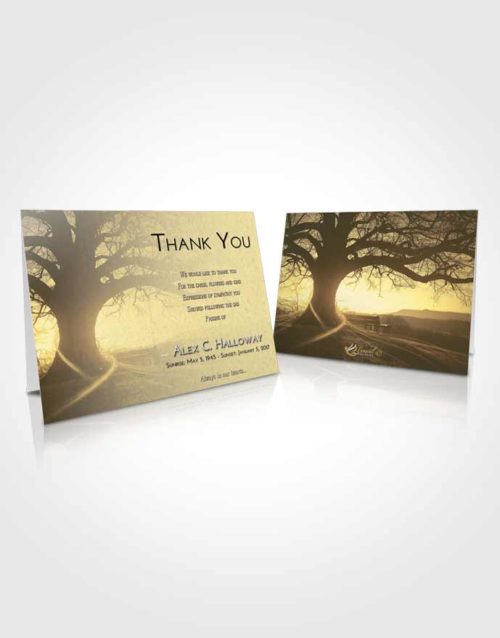 Funeral Thank You Card Template At Dusk Tree Serenity
