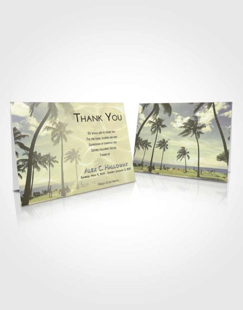 Funeral Thank You Card Template At Dusk Tropical Breeze