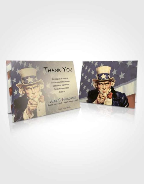 Funeral Thank You Card Template At Dusk Uncle Sam