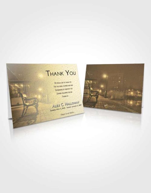Funeral Thank You Card Template At Dusk Vintage Walk