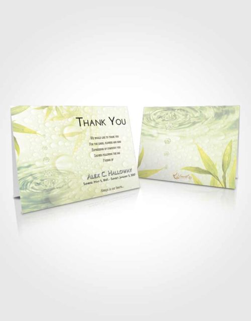 Funeral Thank You Card Template At Dusk Water Droplet