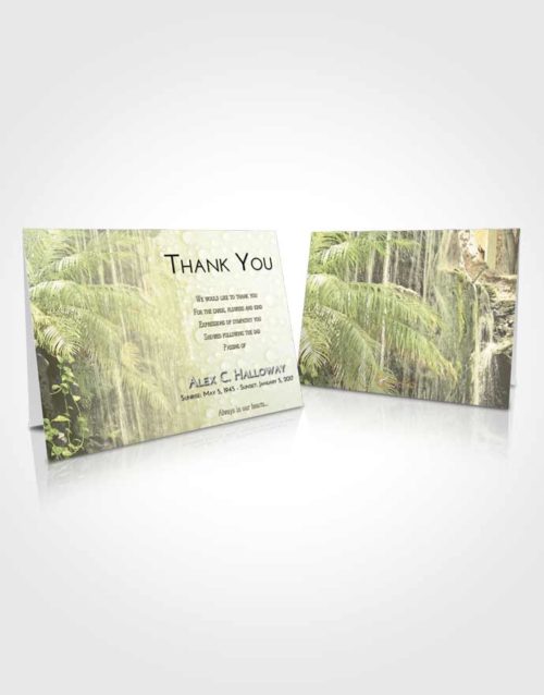 Funeral Thank You Card Template At Dusk Waterfall Breeze