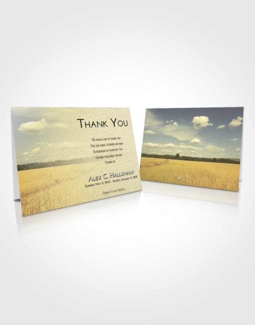 Funeral Thank You Card Template At Dusk Wheat Serenity