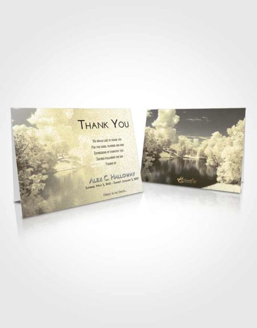 Funeral Thank You Card Template At Dusk White Winter Park