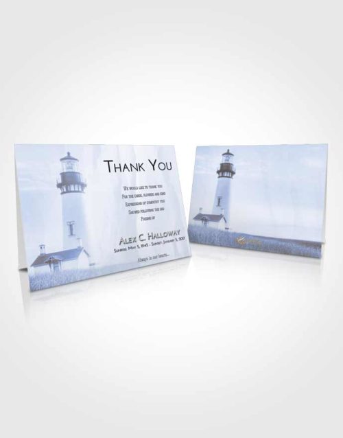 Funeral Thank You Card Template Coral Reef Lighthouse Clarity