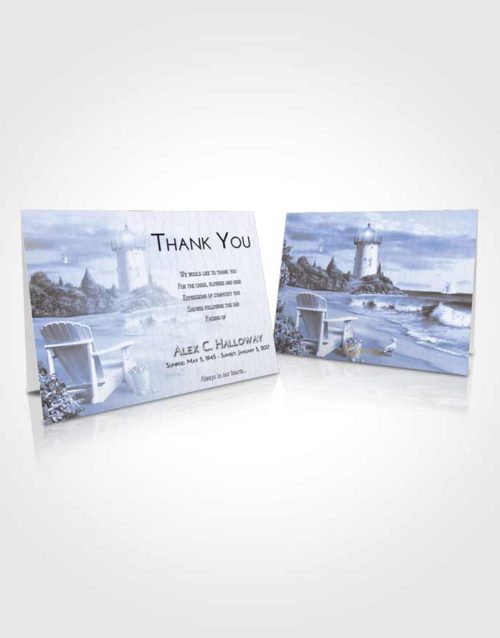 Funeral Thank You Card Template Coral Reef Lighthouse Laughter
